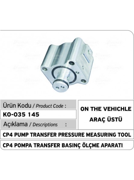 CP4 Pump Transfer Pressure Measuring Tool (On The Vehichle)